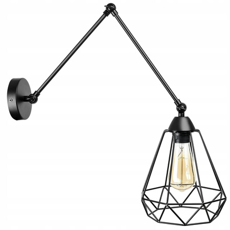 Kinkiet Lampa Ścienna LX- 1064 Czarna 1x E27 LEDLUX