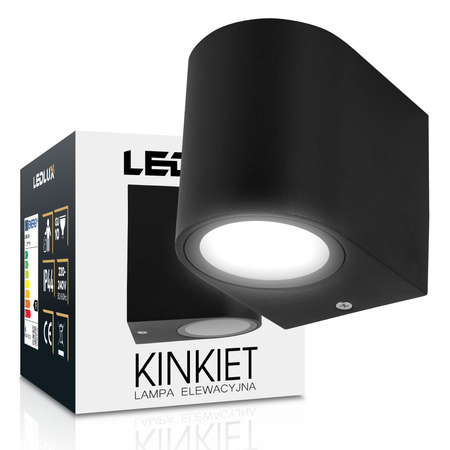 Kinkiet Ogrodowy Lampa Elewacyjna Zewnętrzna LX- 5003 Czarna LEDLUX