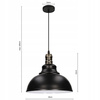 Lampa Wisząca LX- 1029 Czarna 1x E27 LEDLUX