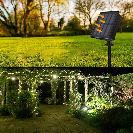 Girlanda Lampa Solarna Świetlna Ogrodowa Drucik LSOL-019 LEDLUX