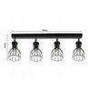 Lampa Sufitowa LX- 1336 Czarna 4x E27 LEDLUX