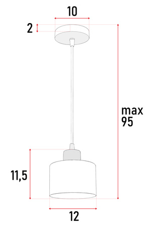 Lampa sufitowa zwis biała złota 1x E27 nowoczesna LX-1037 LEDLUX