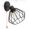 Kinkiet Lampa Ścienna LX- 1364 Czarna z włącznikiem  1x E27 LEDLUX