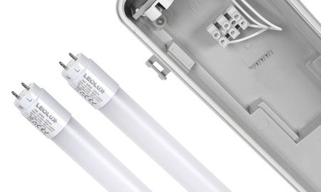 Oprawa hermetyczna lampa LED + 2x świetlówka 18W biała neutralna LEDLUX