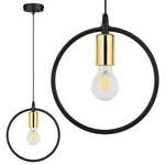 Lampa Wisząca LX-1360 Czarna+ Złoto 1x E27 LEDLUX