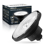 Żarówka LED GU10 ES111 AR111 BLACK 15W = 140W 1150lm 45 stopni 3000K biała ciepła  LEDLUX