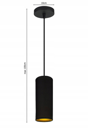 Lampa wisząca LX- 1027 Czarna 1x E27 LEDLUX