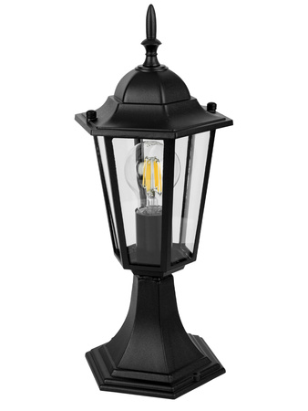 Lampa ogrodowa stojąca latarnia słupek LX- 921 Czarna LEDLUX