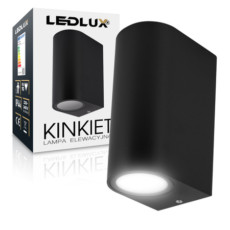 Kinkiet Ogrodowy Lampa Elewacyjna Zewnętrzna LX- 5004 Czarna LEDLUX