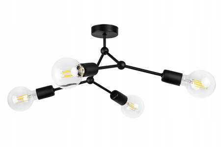 Lampa Sufitowa LX- 1094 Czarna 4x E27 LEDLUX