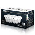 10x Żarówka LED GU10 10W = 90W 850lm 3000K LEDLUX