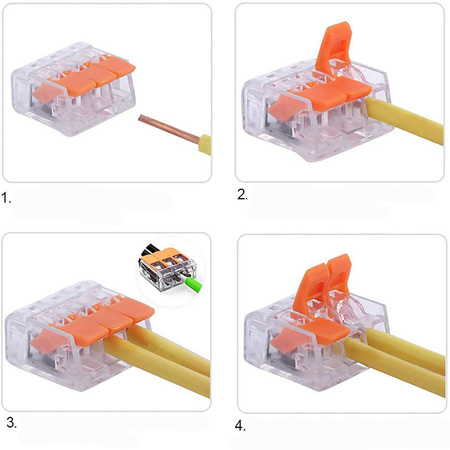 Złączka Szybkozłączka Zaciskowa 2x 0,14-4mm² LEDLUX