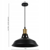 Lampa Wisząca PT- 608 Czarna 1x E27 LEDLUX