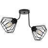 Lampa Sufitowa LX- 1296Druciak  Czarna 2x E27 LEDLUX