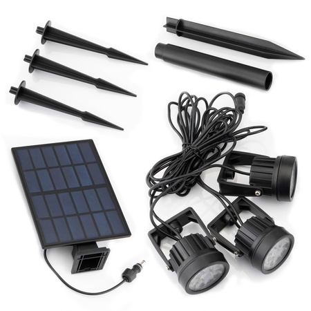 3x Reflektor Ogrodowy LED Wbijany SOLARNY Szpikulec Lampa Solarna IP65 LSOL-034 LEDLUX