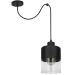 Lampa Wisząca LX- 1270 Czarna 1x E27 LEDLUX