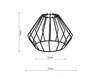 Lampa Sufitowa LX- 1023 Czarna + Miedź 3x E27 LEDLUX