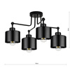 Lampa Sufitowa LX- 1099 Czarna 4x E27 LEDLUX