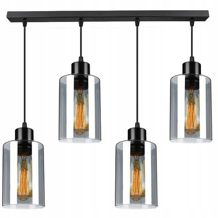 Lampa Wiszaca LX- 1223 Czarna 4x E27 LEDLUX