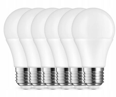 6x Żarówka LED E27 A60 10W = 100W 1000lm 3000K biała ciepła LEDLUX