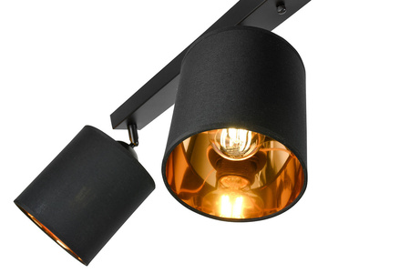 Lampa Sufitowa LX- 1280 Czarna + Złoto 4x E27 LEDLUX