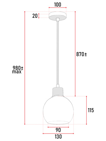 Lampa sufitowa zwis biała złota 1x E27 nowoczesna LX-1063 LEDLUX