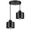 Lampa Wisząca LX- 1061 Czarna 2x E27 LEDLUX