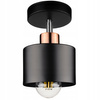 Lampa Sufitowa LX- 1106 Czarna + Miedź 1x E27 LEDLUX