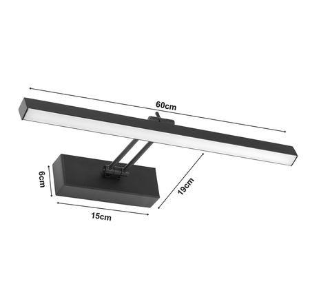 Kinkiet Lampa Ścienna LX- 17712 Czarny 14W biała neutralna LEDLUX