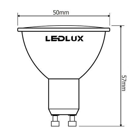 Żarówka LED GU10 2,5W = 25W 240lm 3000K biała ciepła LEDLUX