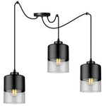 Lampa Wisząca LX- 1275 Czarna 3x E27 LEDLUX