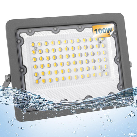 Halogen LED Statyw Budowlany Naświetlacz 2x100W / 200W 20000lm Stojak biała neutralna LEDLUX