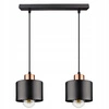 Lampa Sufitowa LX- 1067 Czarna + Miedź 2x E27