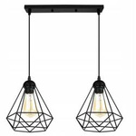 Lampa Wisząca LX- 1051 Czarna 2x E27 LEDLUX