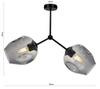 Lampa Sufitowa LX- 1289 Czarna 2x E27 LEDLUX