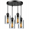 Lampa Wiszaca LX- 1227 Czarna 4x E27 LEDLUX