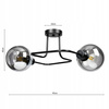 Lampa Sufitowa LX- 1210 Czarna 2x E27 LEDLUX