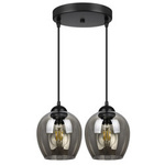 Lampa Wisząca LX- 1282 Czarna 2x E27 LEDLUX