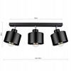 Lampa Sufitowa LX- 1031 Czarna 3x E27 LEDLUX