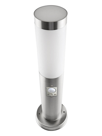 Lampa Ogrodowa Stojąca Słupek E27 LX- 710 INOX 45cm PIR LEDLUX