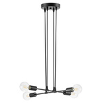 Lampa Wisząca LX- 1396 Czarna 4x E27 LEDLUX