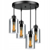 Lampa Wiszaca LX- 1227 Czarna 4x E27 LEDLUX