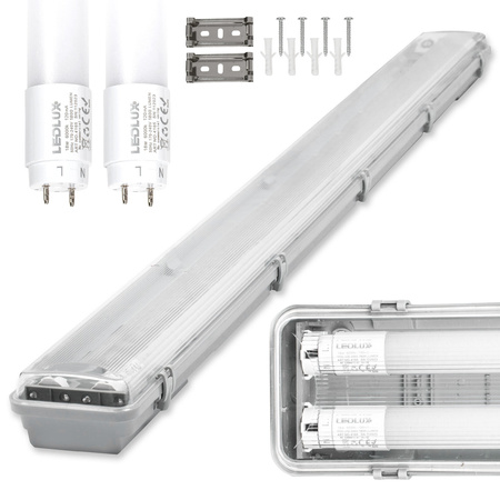 Oprawa hermetyczna lampa LED + 2x świetlówka 18W biała zimna 2520lm LEDLUX