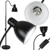 Lampa Podłogowa Czarna Regulowana, Klosz E27 na Elastycznym Ramieniu LPD-002 BLACK E27 LEDLUX