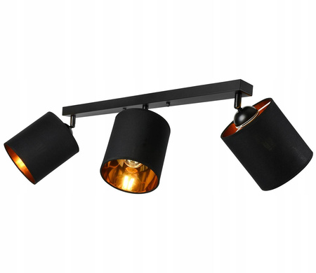 Lampa Sufitowa LX- 1268 Czarna + Złoto 3x E27 LEDLUX