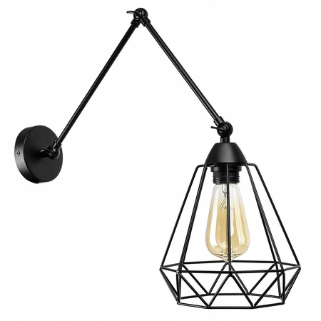 Kinkiet Lampa Ścienna LX- 1064 Czarna 1x E27 LEDLUX