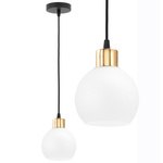 Lampa Wisząca LX-1349 Czarna + Złota 1x E27 LEDLUX