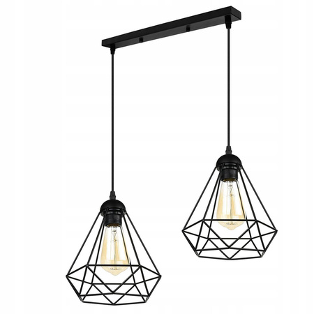 Lampa Wisząca LX- 1051 Czarna 2x E27 LEDLUX