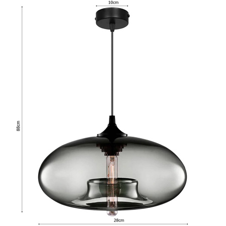 Lampa Wisząca LX-1292 Grafitowa 1x E27 LEDLUX