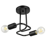 Lampa Sufitowa LX- 1322 Czarna 2x E27 LEDLUX